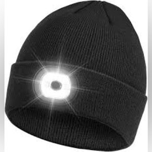 Black LED Beanie Hat